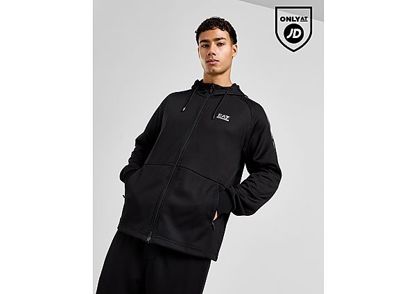 EA7 Emporio Armani Ventus 7 Reflective Full Zip Hoodie  Black