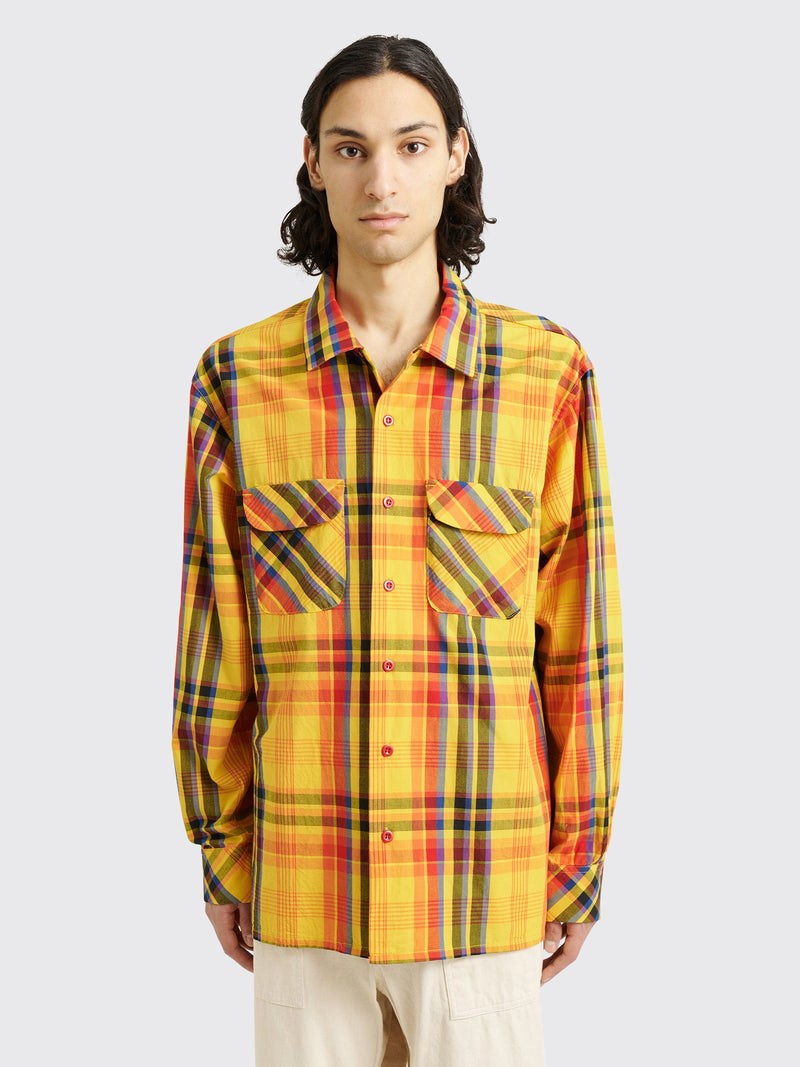 Engineered Garments Cotton Plaid Classic Shirt Gold