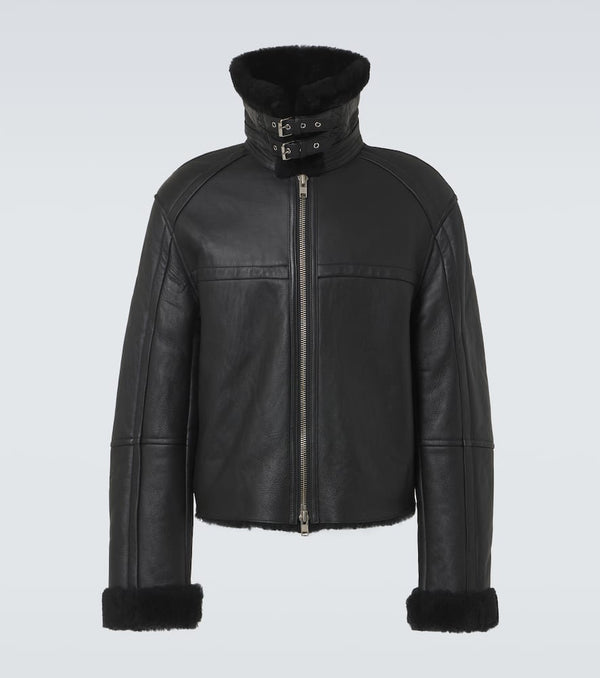 Entire Studios Shearling-lined leather jacket