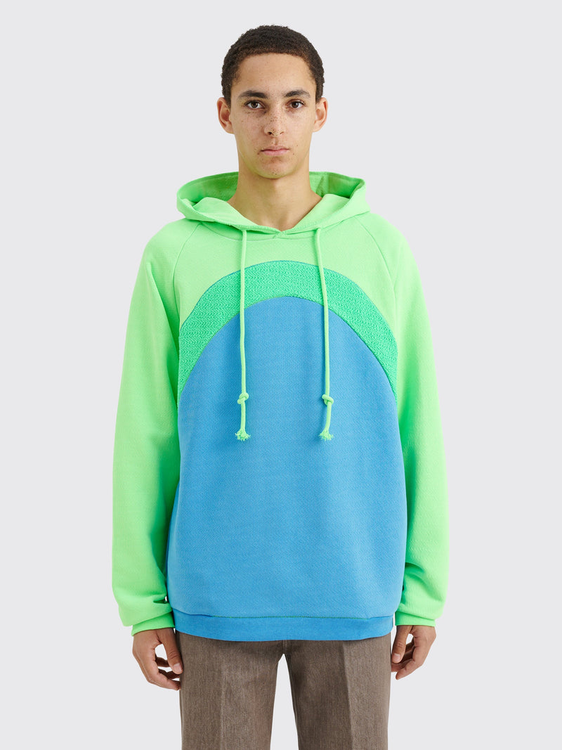 ERL Rainbow Knit Hoodie Blue