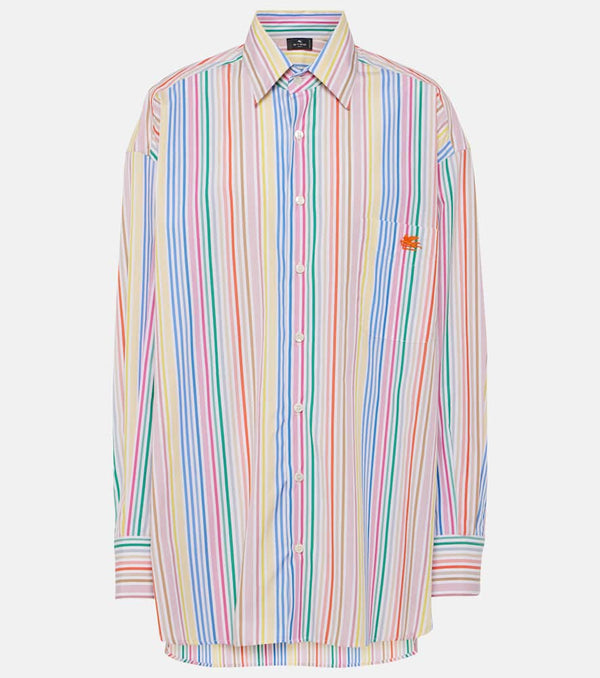 Etro Oversized striped cotton shirt