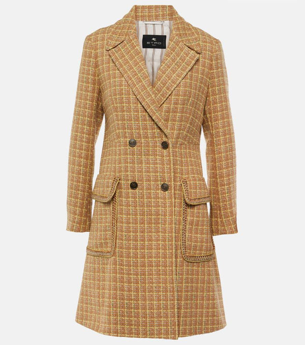 Etro Prince of Wales wool-blend coat