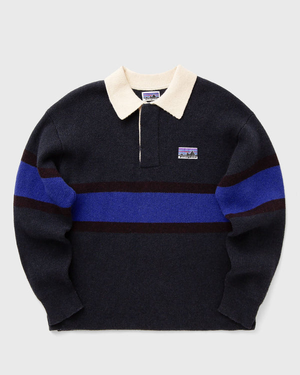 Patagonia Recycled Wool-Blend Rugby Sweater blue