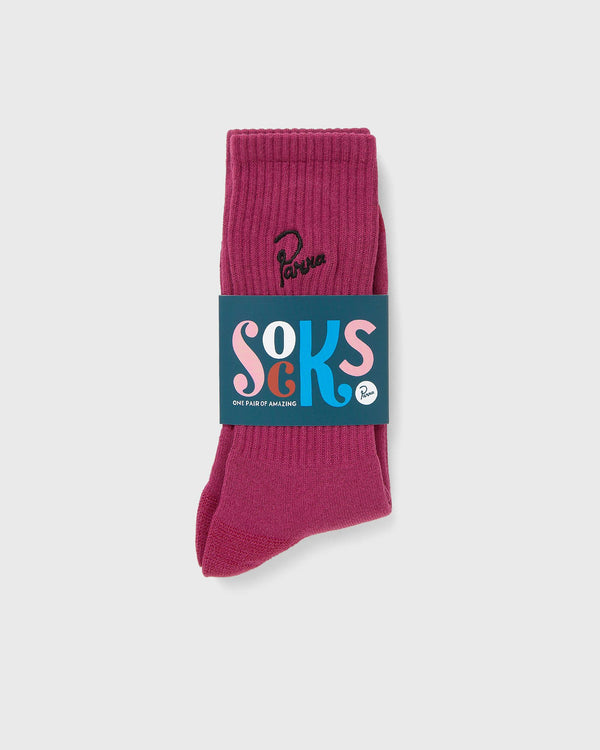 By Parra Signature crew socks purple