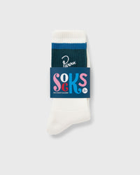 By Parra Signature Striped Crew Socks Green|White