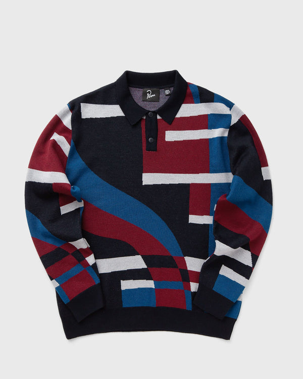 By Parra VERTICAL FOREST KNITTED POLO multi