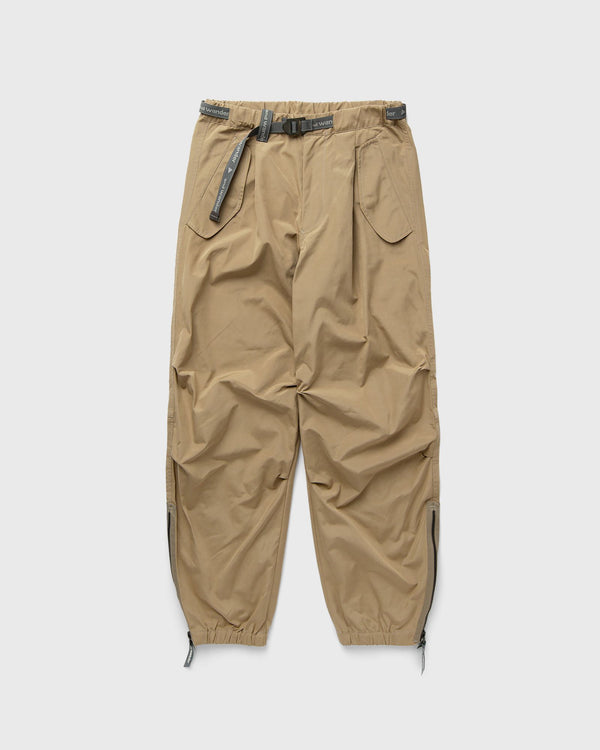 And Wander High count cloth side zip hem pants beige