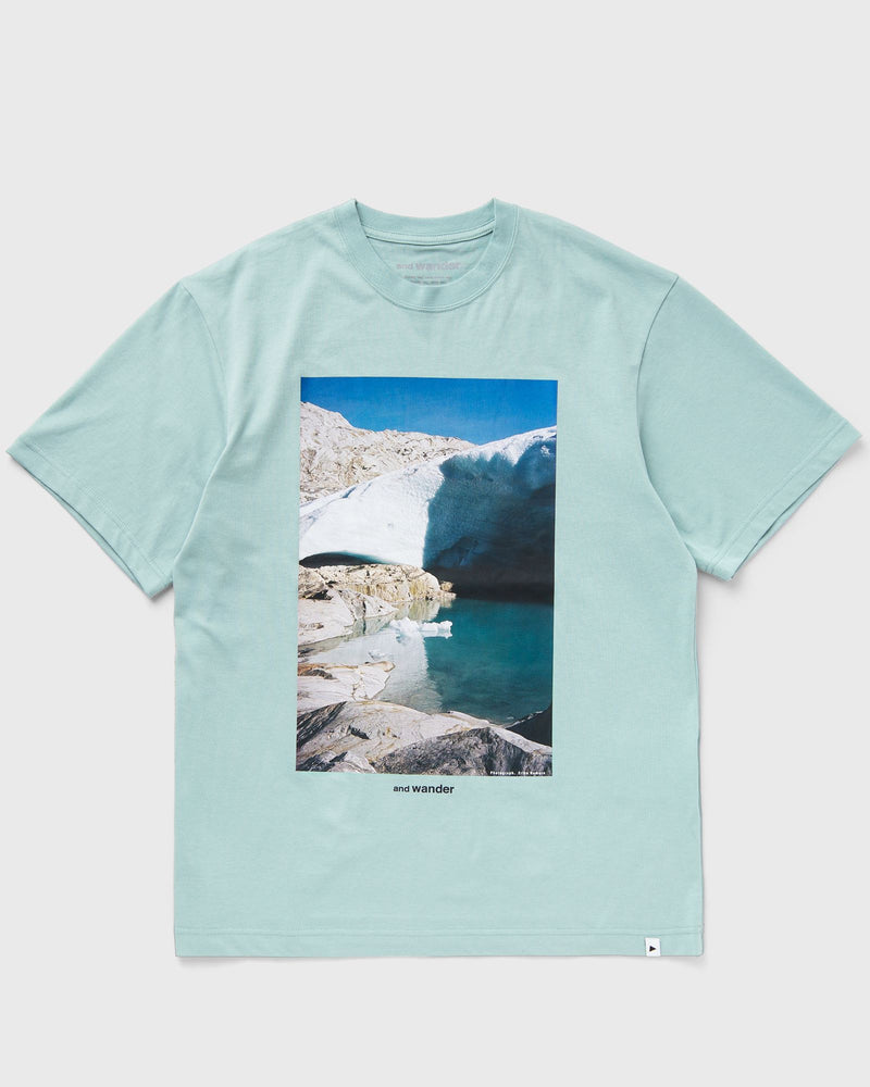 And Wander GLACIER PRINTED SS TEE green