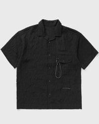 And Wander Washer Pleated OPEN SS Shirt black