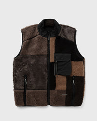 And Wander Mix Boa Vest brown
