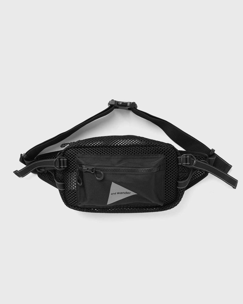 And Wander 3D MESH WAIST BAG black