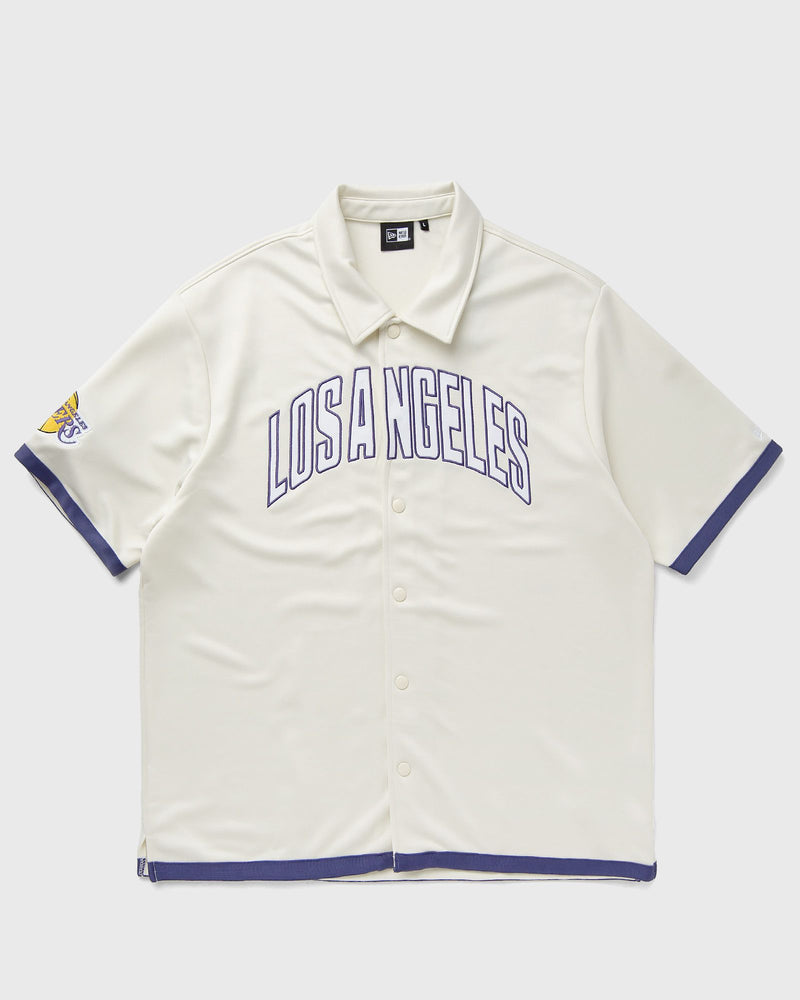 new era NBA SNAP BUTTON SHIRT LOS ANGELES LAKERS beige