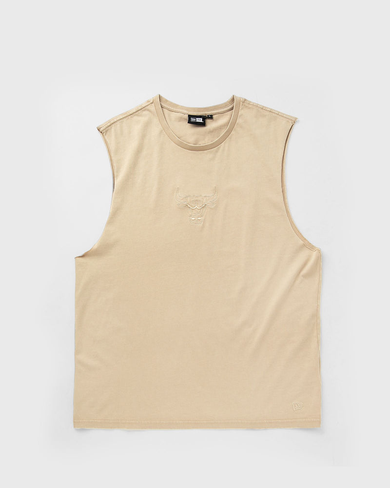 new era NBA WASHED SLEEVELESS TEE CHICAGO BULLS beige
