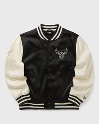 New Era Bomber Jckt Chicago Bulls Black|White