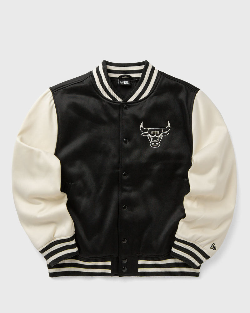 New Era Bomber Jckt Chicago Bulls Black|White