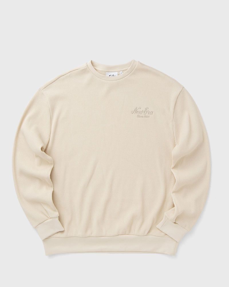 New Era Ne Script Waffle Crew Newera Beige