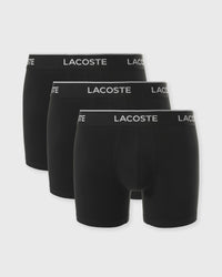 Lacoste 3-Pack Stretch Cotton Boxer Briefs Black