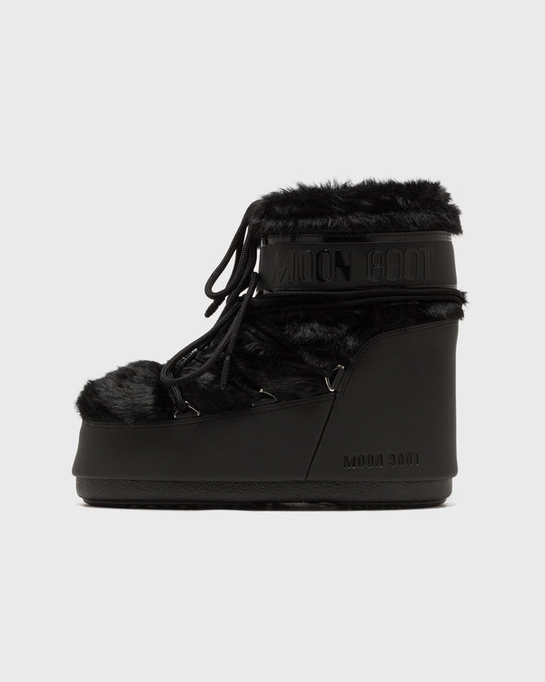 moon boot MB ICON LOW FAUX FUR black