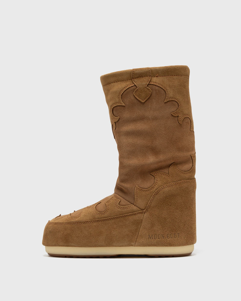 moon boot MB ICON SUEDE EMBROIDERY brown