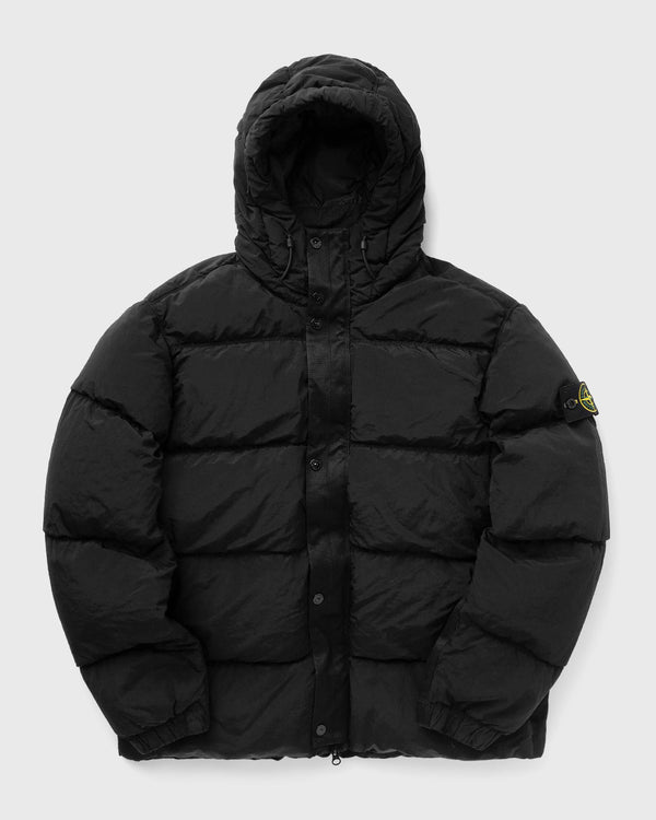 Stone Island NYLON METAL IN ECONYL HOODED DOWN JACKET black