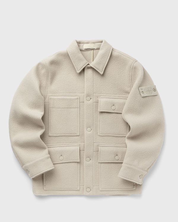 Stone Island HEAVY MELTON STONE ISLAND GHOST JACKET beige