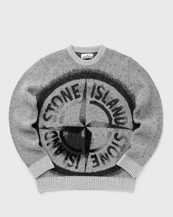 Stone Island Gauzed Effect Wool Blend Crewneck Sweater