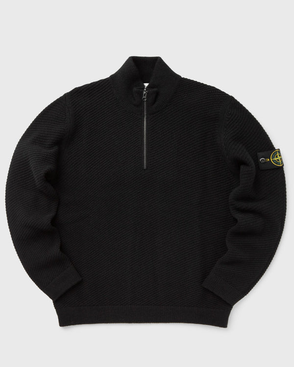 Stone Island RWS GEELONG WOOL HALF ZIP SWEATER black