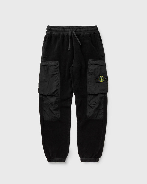 Stone Island COTTON PILE WITH NYLON-TC CARGO JOGGING PANTS black