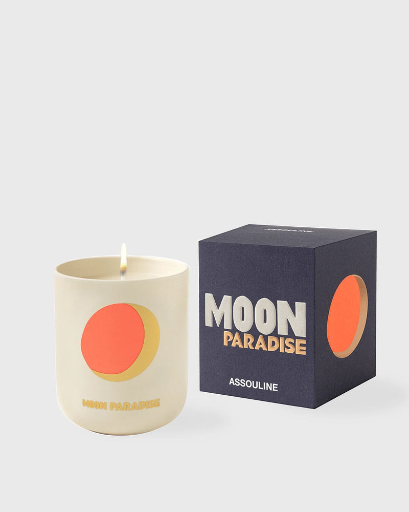 Assouline Moon Paradise Travel Candle gold