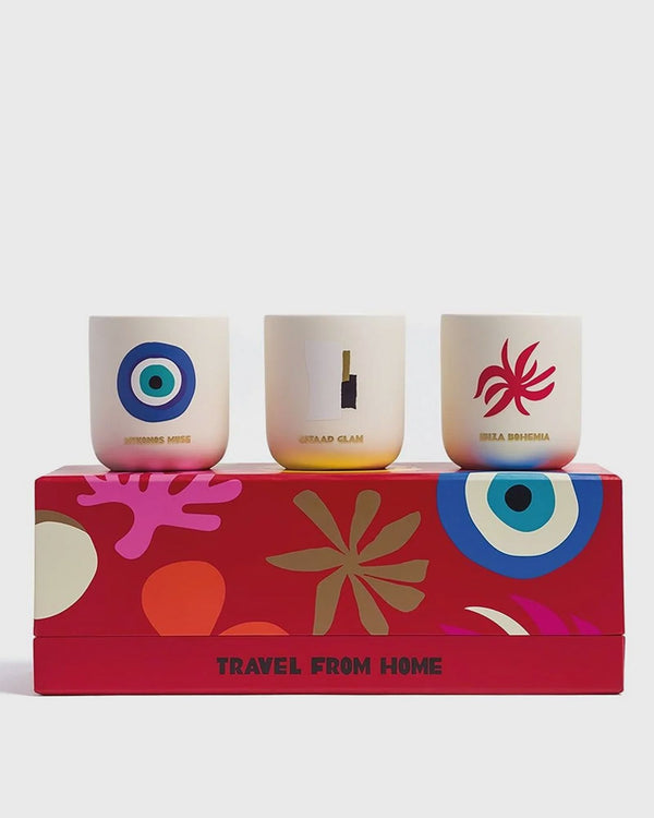 Assouline Travel From Home Mini Scented Candle Set