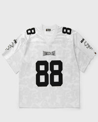 A Bathing Ape Solid Camoulti Logo Relaxed Fit Football Jersey Tee White