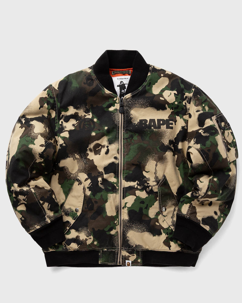 A Bathing Ape MAP CAMO BOMBER JACKET multi