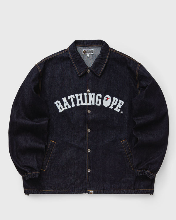 A Bathing Ape BATHING APE RELAXED FIT DENIM COACH JACKET blue