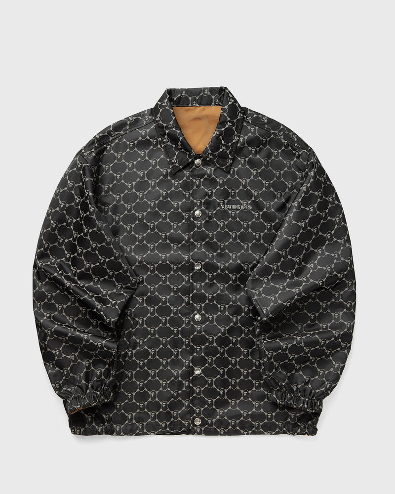 A Bathing Ape SOLID CAMO JACQUARD NYLON REVERSIBLE COACH JACKET beige