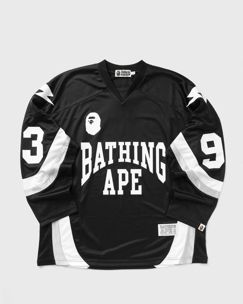 A Bathing Ape LINE CAMO Jacquard LOGO Relaxed FIT ICE Hockey Jersey black