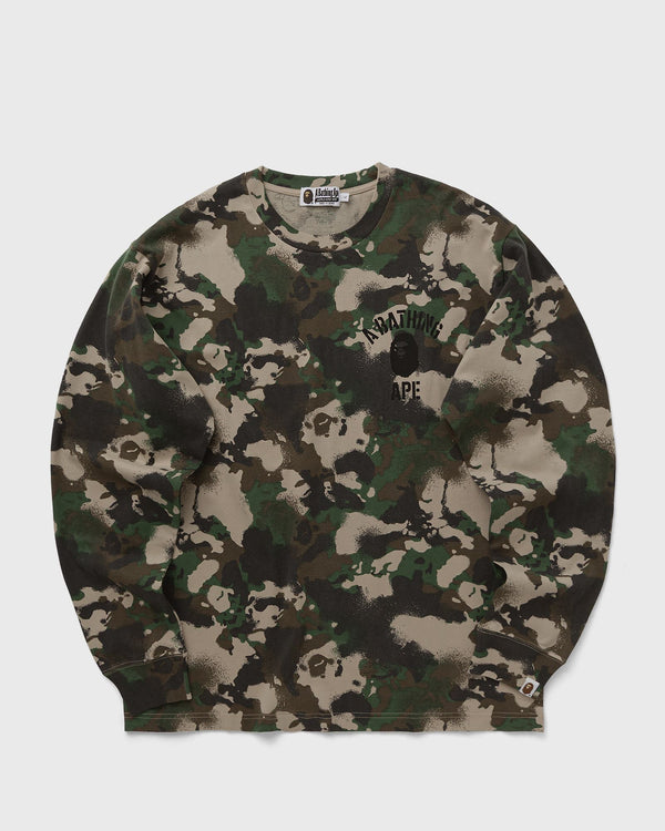A Bathing Ape MAP CAMO RELAXED FIT LS TEE multi