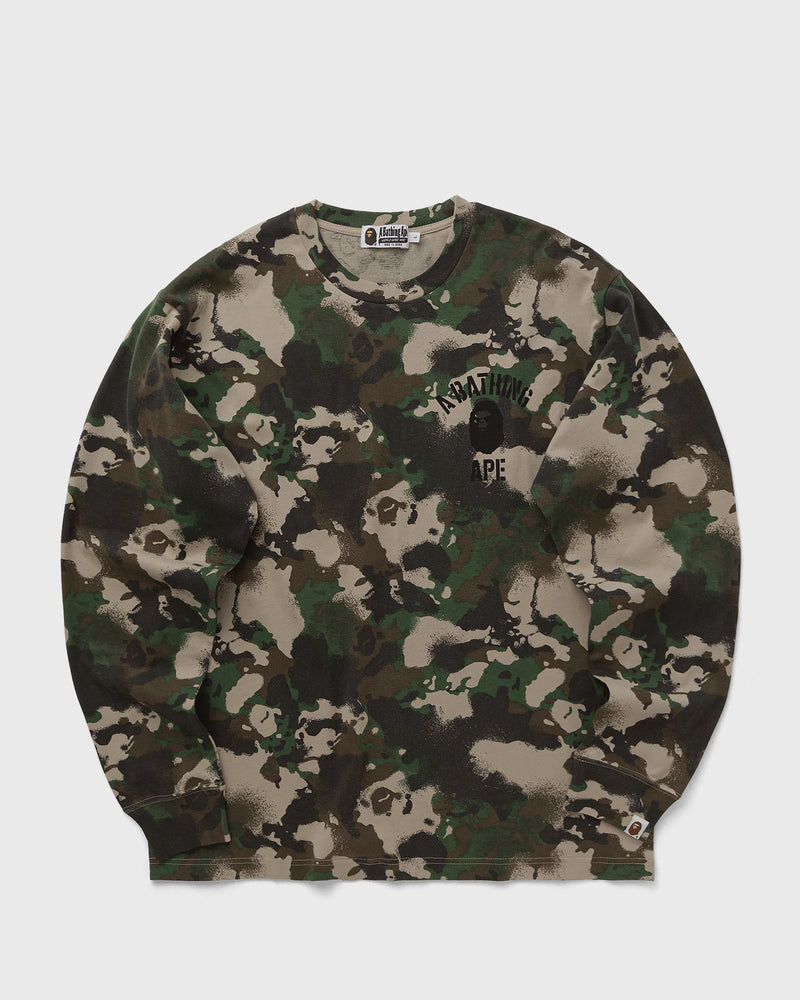 A Bathing Ape MAP CAMO RELAXED FIT LS TEE multi