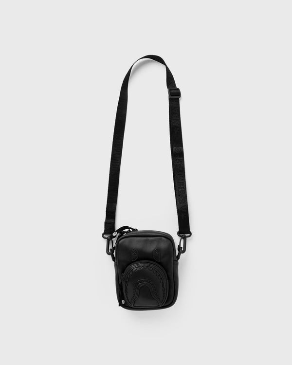 A Bathing Ape SHARK LEATHERINI BAG black