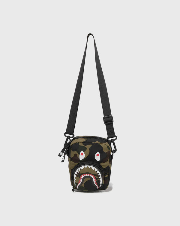 A Bathing Ape 1ST CAMO SHARK MINI BAG green