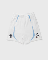 A Bathing Ape Heavy Wash Hand Draw Football Logo Relaxed Fit Sweat Shorts White