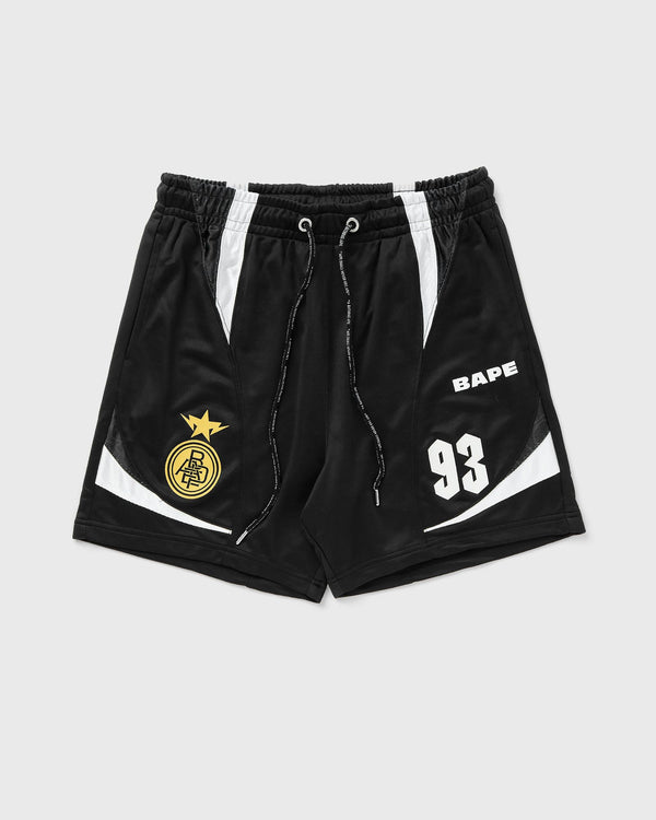 A Bathing Ape MULTI LOGO RELAXED FIT SOCCER SHORTS black