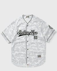 A Bathing Ape CAMO Stripe Baseball Shirt grey