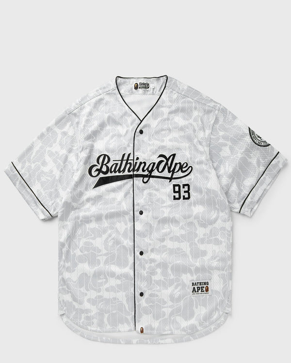 A Bathing Ape CAMO STRIPE BASEBALL SHIRT grey