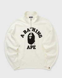 A Bathing Ape College Half Zip Relaxed Fit Crewneck Sweatshirt Grey