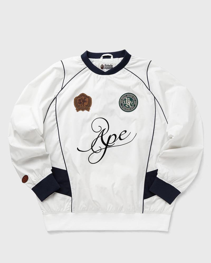 A Bathing Ape MULTI LOGO RELAXED FIT PULLOVER white