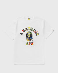 A Bathing Ape Multi Logo College Relaxed Fit Tee White