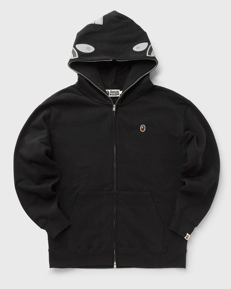 A Bathing Ape ONE POINT APE HEAD SHARK RELAXED FIT FULL ZIP HOODIE black