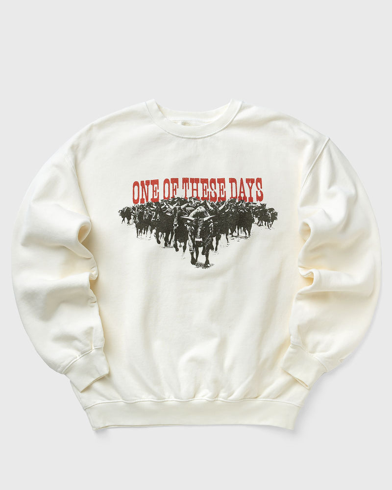 One of these Days STAMPEDE CREWNECK white