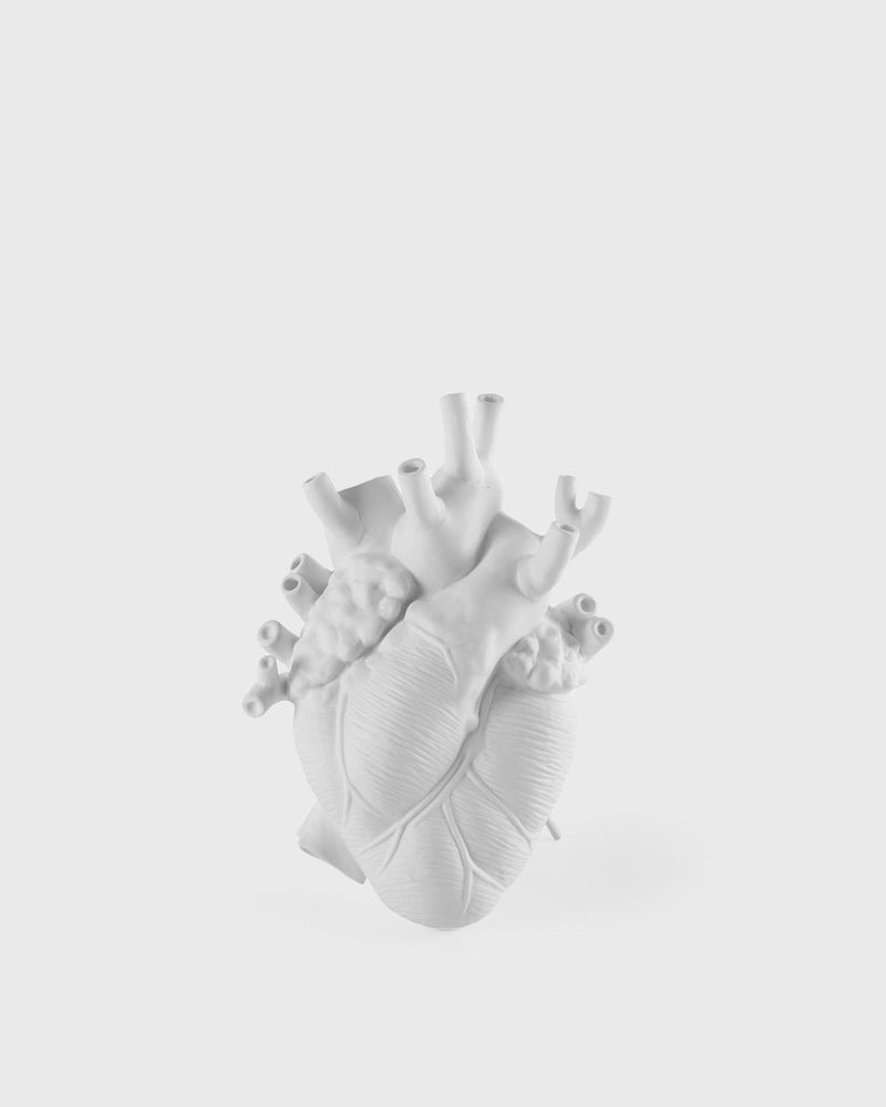 Seletti LOVE IN BLOOM - PORCELAIN HEART VASE white
