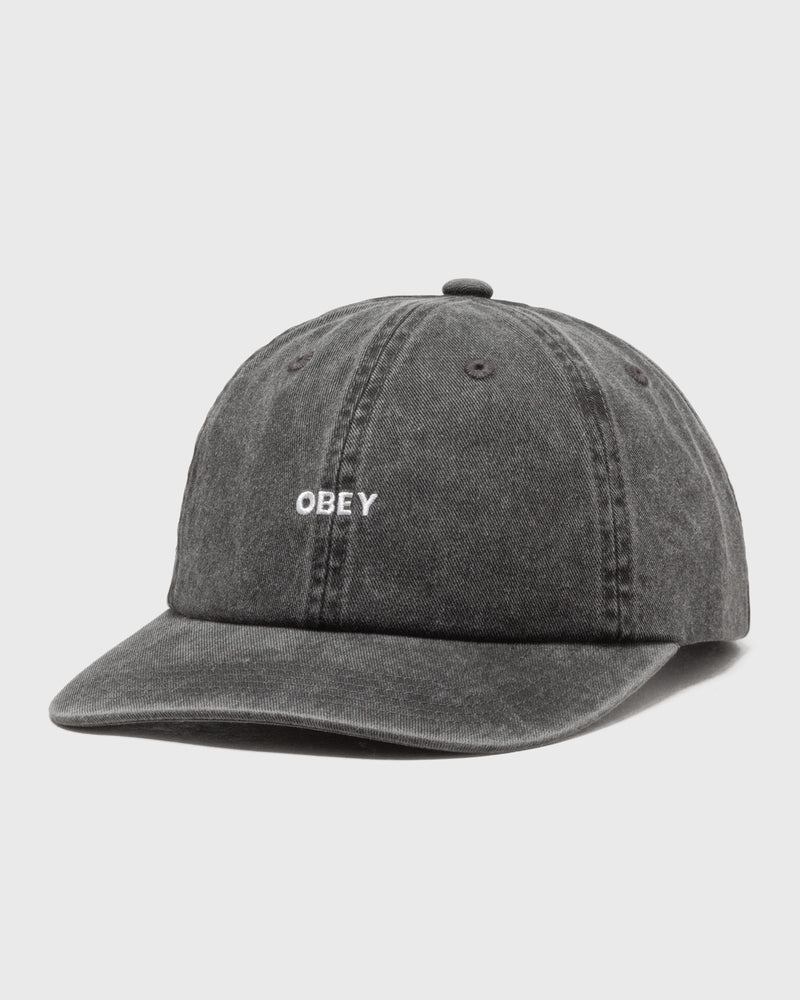 Obey Pigment bold 6 panel strapback black